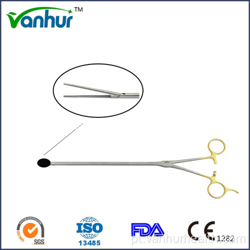 Instrumentos de toracotomia para dissecção de pinças curvas